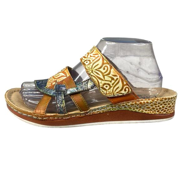 L’artiste X Spring Step Women’s Ciro Brown Slip On Sandal Size 39 US 8.5 - Picture 3 of 12